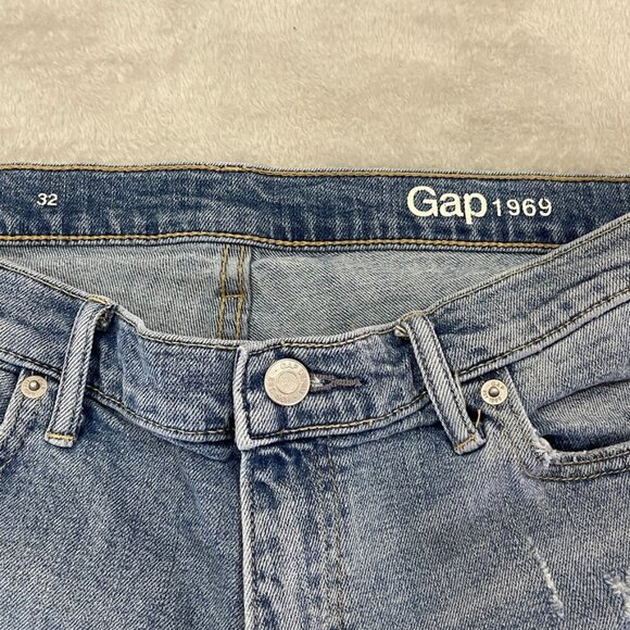 GAP Distressed Mid-Rise Skinny Jeans Size 32 Tall - Picture 3 of 16